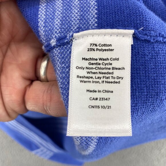 Talbots Sweater Womens Extra Small Blue Open Cardigan Stretch Knit Pocket Casual - Picture 7 of 10